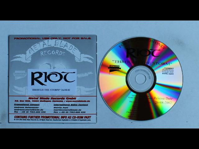 Riot Through The Storm GER ADV Cardcover CDR 2002 Heavy Metal