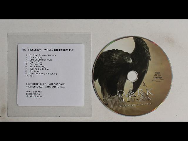 Dark Illusion Where The Eagles Fly Sweden Adv CD 2009 Heavy Metal