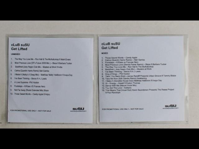 CluB SuSU Get Lifted! UK ADV CDR 2005 House