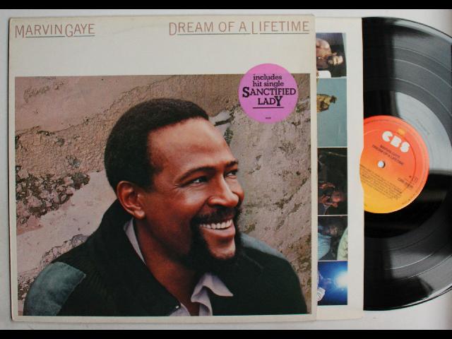 Marvin Gaye Dream Of A Lifetime EU LP 1985 + Innerbag Hypesticker Soul Disco