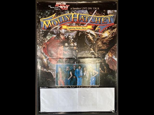 Molly Hatchet Original Concert Poster Lightning Strikes Twice Tour ca. 59x84cm