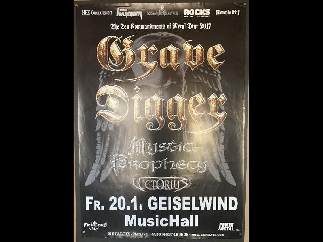 Grave Digger Original Concert Poster Geiselwind MusicHall 20.01.2017 59x84cm