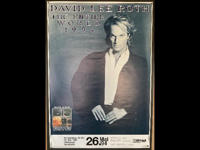 David Lee Roth Original Concert Poster Offenbach Stadthalle 26. Mai 1994 59x84cm