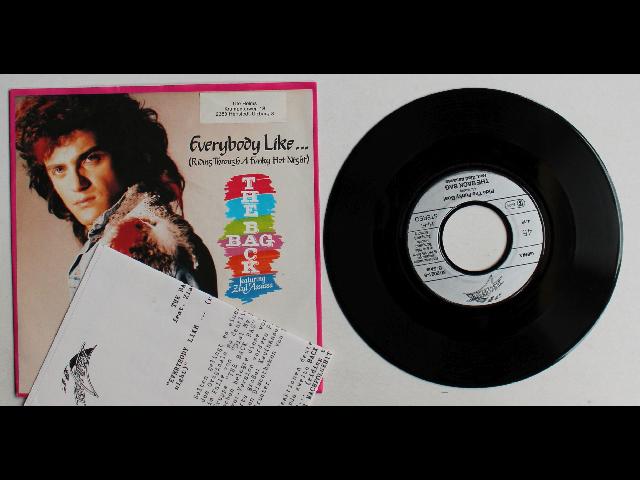 The Back Bag Everybody Like... GER 7inch Vinyl Single 1986 + PR-Insert Synthpop